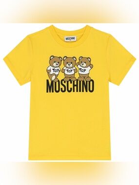 Moschino Yellow Teddy Bear Logo Tee